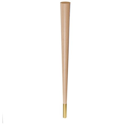 DESIGNS OF DISTINCTION 29" Round Tapered Leg and 4" Satin Brass Ferrule - Hardwood 01240029MASB1